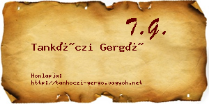 Tankóczi Gergő névjegykártya